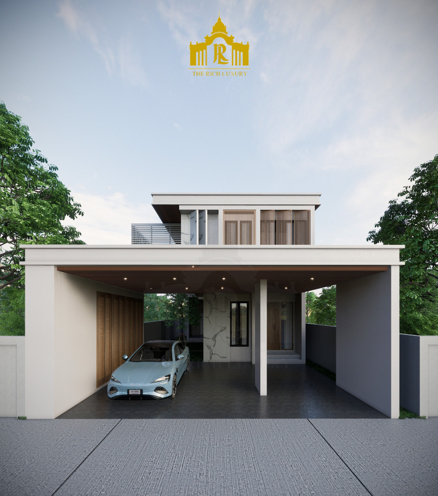 ผลงานออกแบบบ้านพักอาศัย 2ชั้น จ.กรุงเทพมหานคร
